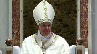 Cardinal Tagles speech to Pope Francis [upl. by Lilahk]