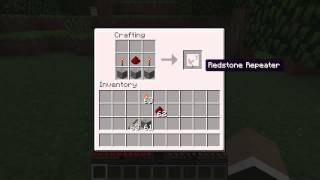 Minecraft How To Craft A Redstone Repeater 147 [upl. by Bianchi]