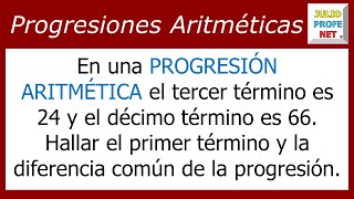 PROGRESIONES ARITMÉTICAS  Ejercicio 3 [upl. by Oicor]