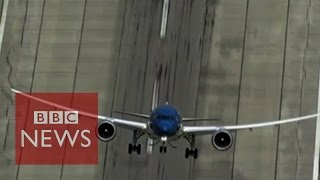 Boeing 787 Nearvertical takeoff  BBC News [upl. by Arvell918]