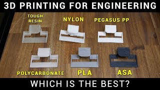 3D printing engineering parts PLA vs ASA vs PC vs PP vs nylon vs tough resin [upl. by Lashondra]