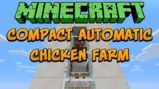 Compact Automatic Chicken Farm Minecraft Tutorial [upl. by Ecirtap]