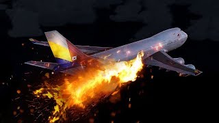 Boeing 747 on Fire Explodes MidAir  Asiana Airlines Flight 991  4K [upl. by Eanwahs]