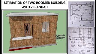 Estimation Of Two Roomed Building With Verandah MChakraborti  In Nepali [upl. by Bozovich]