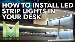 How to Install LED Strip Lights in Your Desk [upl. by Annwahs]