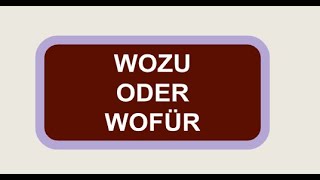 Wozu oder Wofür [upl. by Marras]