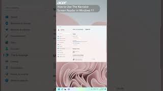 How to Enable The Narrator Screen Reader in Windows11 AcerSupport Acer [upl. by Emmerie]