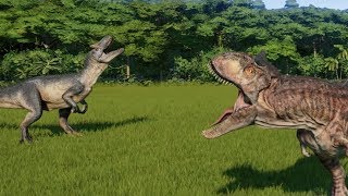 Carnotaurus VS Allosaurus  Jurassic World Evolution [upl. by Mya240]