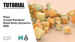 Introduction To Rigid Body Dynamics In Maya And Arnold Renderer  Tutorial [upl. by Felicle]