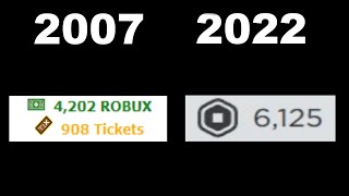 Roblox currencies evolution [upl. by Olnay144]