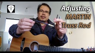 Martin Acoustic Guitar Truss Rod Adjustment DIY [upl. by Chlori]