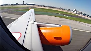 EasyJet Airbus A320 Takeoff from Manchester  ENGINE ROAR  GoPro Wing View [upl. by Tennos731]