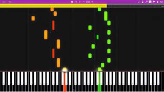 JS Bach  Invention No 8 in F major BWV 779 Synthesia Tutorial [upl. by Alaunnoif]