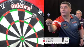 NINEDARTER Suljovic v JSmith  Players Championship 3 [upl. by Velasco]