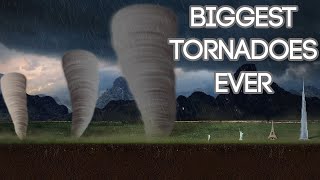 Largest Tornadoes Size Comparison [upl. by Meta]