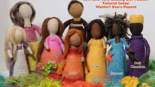 Needle Felt Dolls  New Skin Tone  Tutorial Waldorf Story Puppet [upl. by Vachil]