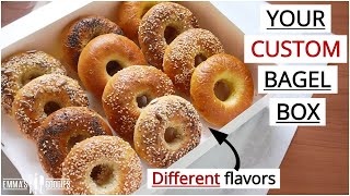 Assorted Bagels USING 1 RECIPE  EverythingEggOnionPoppySesame  New York Bagels Recipe [upl. by Frick]