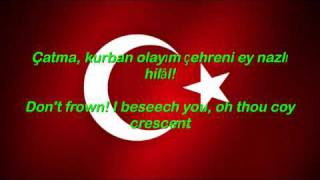 Istiklal Marsi  Turkey National Anthem English lyrics [upl. by Neelcaj]