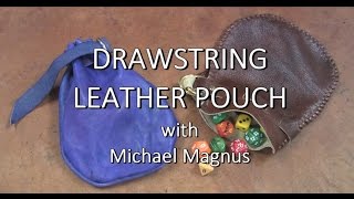 Beginner Leathercraft Project Drawstring Leather Pouch [upl. by Ahsytal246]