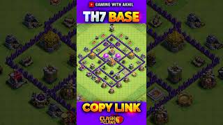 Best TOWN HALL 7 Base Design✨ coc clashofclans [upl. by Lobiv]