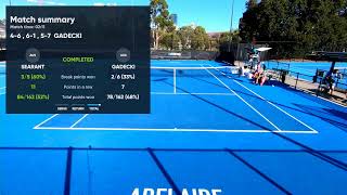 UTR Pro Tennis Tour  Adelaide  Court 8  10 May 2022 [upl. by Edac]