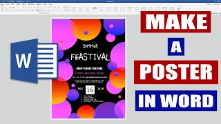 How to make a POSTER in Word  Microsoft Word Tutorials [upl. by Rhody38]