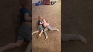 Sister vs brother wrestling [upl. by Carnes]