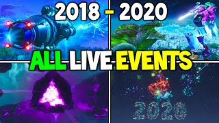 ALL Fortnite LIVE EVENTS from 2018 to 2020 Chapter 1 Season 3  Chapter 2  Storyline Events [upl. by Nomead]