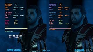 Ryzen 3600 vs i5 12400 gaming [upl. by Illib]