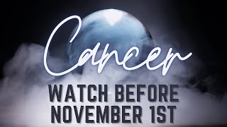 Cancer Tarot ♋️ Dont Miss This Cancer What You MUST KNOW Before November Arrives‼️ [upl. by Yeltrab31]