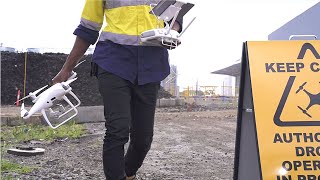 Job Shadow Drone survey amp stockpile volume measurements [upl. by Barvick611]