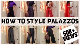 How to Style Palazzo Pants  Palazzo lookbook [upl. by Ettigdirb]