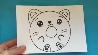 DISEGNI FACILI MA BELLI  Come disegno un gattino  Easy drawing [upl. by Ahc]