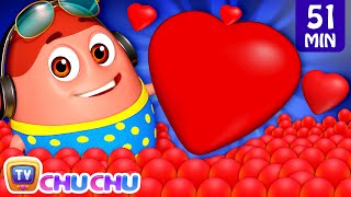 Learn Red Color with Surprise Eggs Ball Pit Show  More Funzone Songs for Kids  ChuChu TV [upl. by Nitsirc]