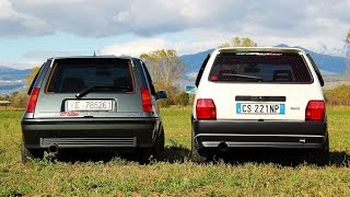 Fiat Uno Turbo vs Renault 5 Gt Turbo LE BARE  Davide Cironi [upl. by Woodberry]