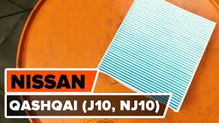 How to change pollen filter  cabin filter on NISSAN QASHQAI J10 NJ10 TUTORIAL AUTODOC [upl. by Lexerd54]