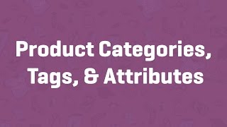 Product Categories Tags amp Attributes  WooCommerce Guided Tour [upl. by Gilges263]