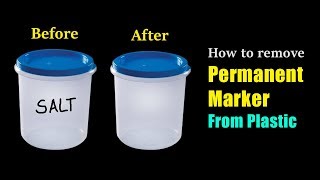 How to remove permanent marker from plastic  Quick and Easy Way [upl. by Derag276]