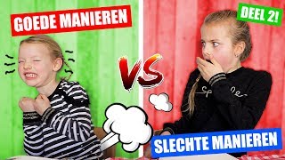 GOEDE MANIEREN vs SLECHTE MANIEREN Sketch Deel 2 ♥DeZoeteZusjes♥ [upl. by Nylahsoj]