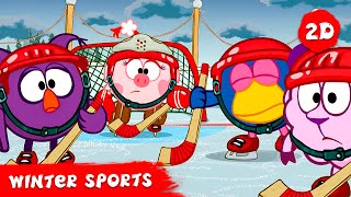 KikoRiki 2D  Best episodes about Winter Sports  Cartoon for Kids [upl. by Chud650]