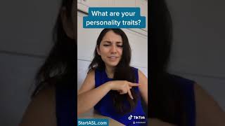 Personality traits in American Sign Language ASL [upl. by Essilrahc592]