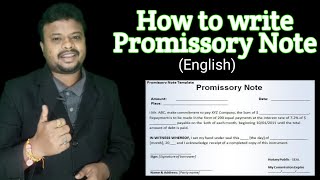 How to write Promissory Note  English [upl. by Gronseth]