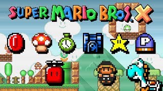 Super Mario Bros X SMBX  ALL POWER UPS ITEMS amp MOUNTS [upl. by Ariayek811]