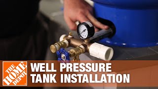 Well Pressure Tank Installation  The Home Depot [upl. by Erdnaet]