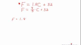 Simple Unit Conversion 2  Celsius to Fahrenheit [upl. by Lubow]