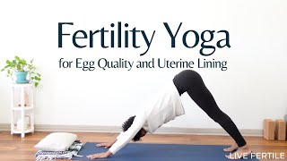 25Minute Egg Quality and Uterine Lining Supporting Yoga for Fertility [upl. by Cheyney]