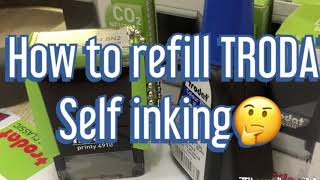 HOW TO REFILL TRODAT SELF INKING STAMPS [upl. by Narra795]