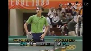 Table Tennis Olympic 1988 Waldner vs Kucharski highlights [upl. by Smoht461]