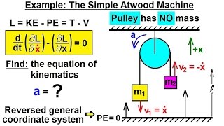 Physics 68 Lagrangian Mechanics 10 of 25 The Atwood Machine [upl. by Acinhoj611]