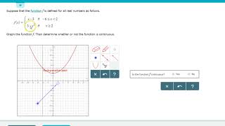 Graphing a Piecewise Function on ALEKS type 3 [upl. by Noj]